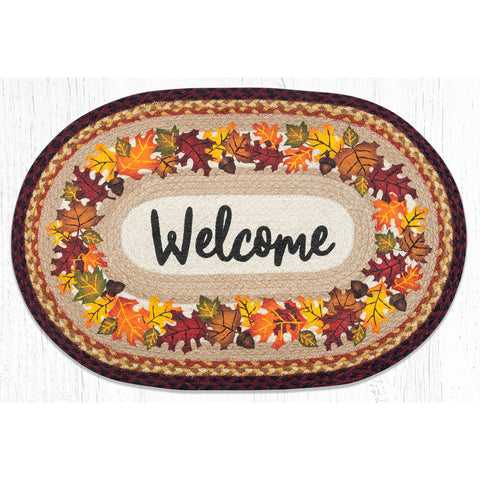 Welcome Fall Braided Jute Rug OP-395