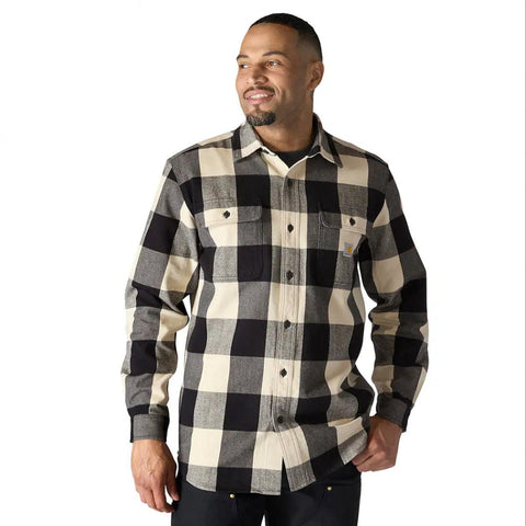 Men's Big and Tall Loose Fit Heavyweight Flannel Shirt 107013