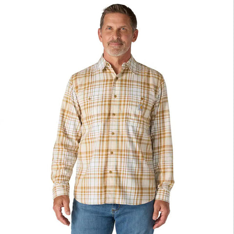Men's Big and Tall Rugged Flex Lightweight Plaid Shirt 107014