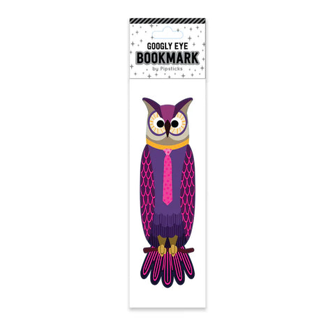 observing owl, Googly Eye Bookmark AS007