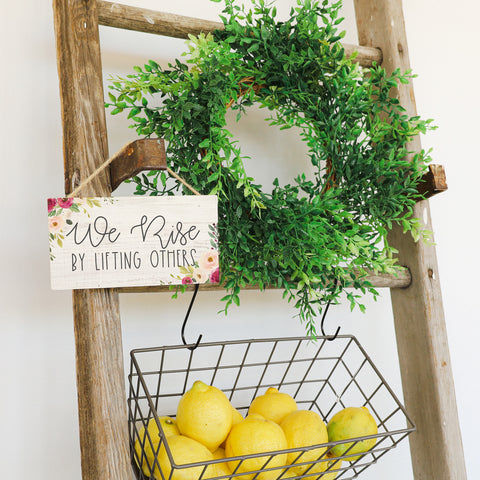 Sign Displayed on Ladder