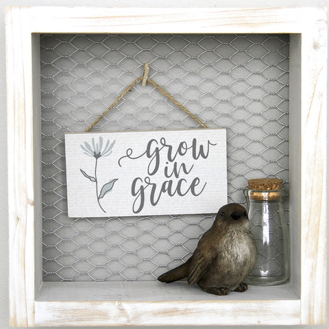 Sign Displayed in Shadow Box