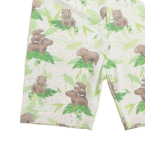 Closeout of shortie pants of Warmies Toddler Short Sleeve Capybara Pajamas