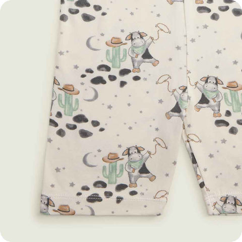 Closeup of pants of Warmies Toddler Short Sleeve Capybara Pajamas