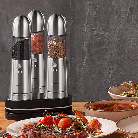 Electric Salt and Pepper Grinder Set QIC-301-6CS