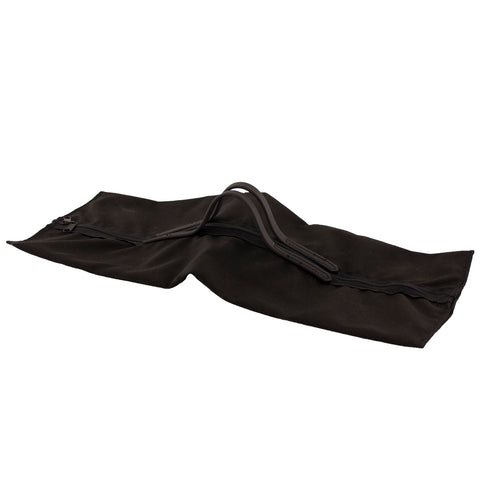 Black bag with handle large enough to hold quoits and stakes.
