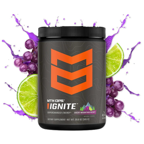 MTN OPS Ignite energy drink mix in Rocky Mountain Rickey