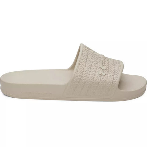 Under Armour men's ARMR Shower Slide in sandstorm tan
