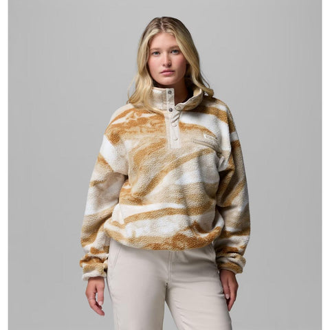 Women's Helvetia II Printed Cropped Half Snap Fleece Pullover 209850