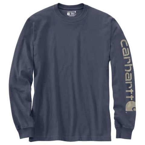 Carhartt men's Signature Sleeve Logo Tee Shirt K231 in port
