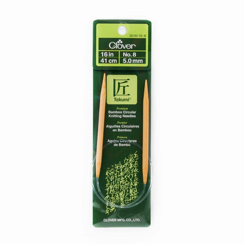 Takumi Bamboo Knitting Needles Circular 16" No. 8 (5.00mm) CL-301616-8