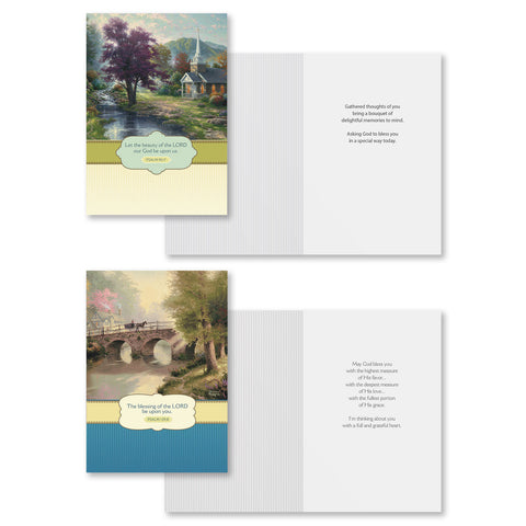 Dayspring Thomas Kinkade Cottage thinking of you card designs 3 & 4