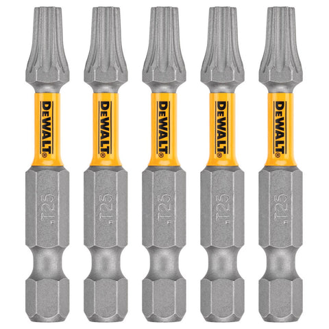 Torx #25 X 2 in. L Screwdriver Bit Set Steel 5 Pk