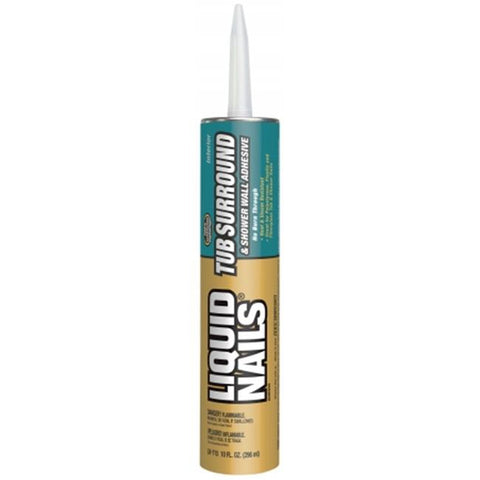 Tub Surround Bright White Low VOC Interior Tub and Shower Hardware Adhesive 10 Oz