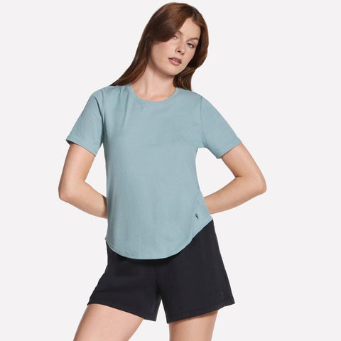 turquiose mauve, Women's Go Walk Luxe Rib Tee TP163