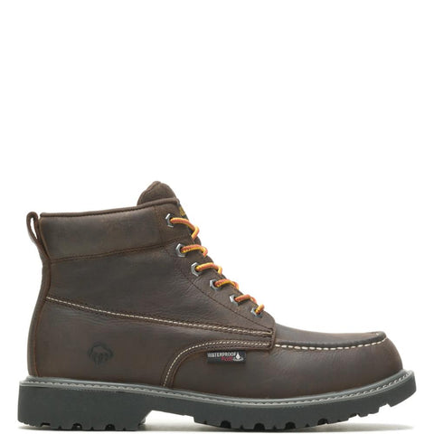 Side view of Wolverine men's 6-in. Floorhand Moc Toe work boot