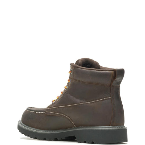 Back view of Wolverine men's 6-in. Floorhand Moc Toe work boot