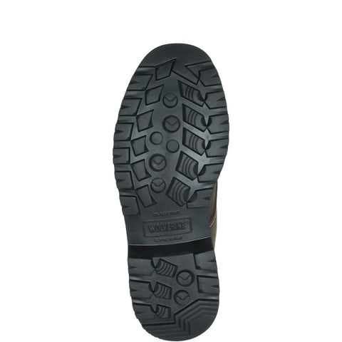 Sole of Wolverine men's 6-in. Floorhand Moc Toe work boot