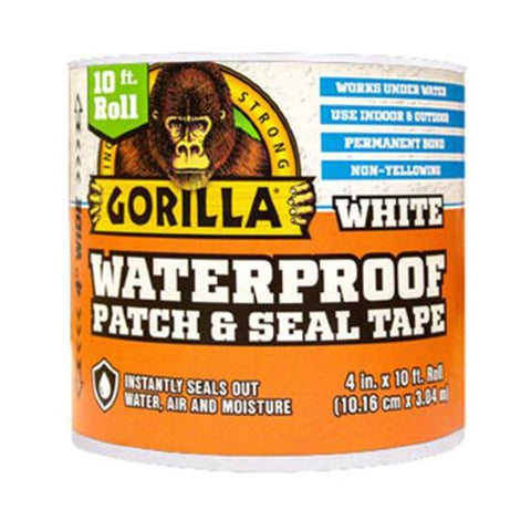 White Waterproof Patch and Seal Repair and Sealant Tape 10 Foot Roll