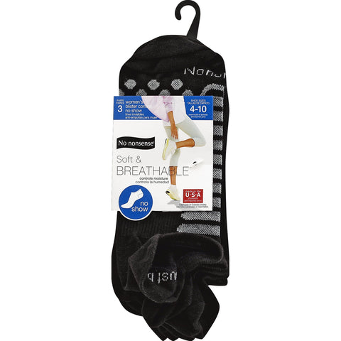 Women's Soft & Breathable Blister Free No Show 3 Pair NS7647