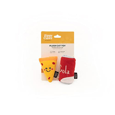 2-Pack Nomnomz Pizza and Cola Cat Toy