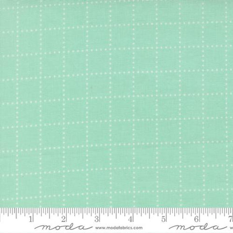 aqua, Bloomsberry Collection Checks and Plaids Cotton Fabric 55354