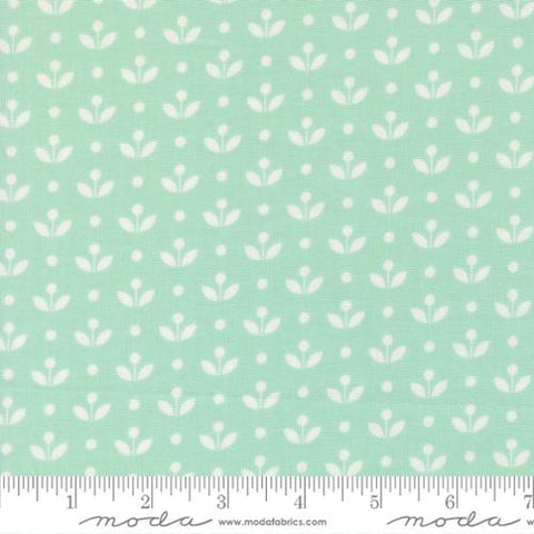 aqua, Bloomsberry Collection Mayfair Ditsy Cotton Fabric 55357