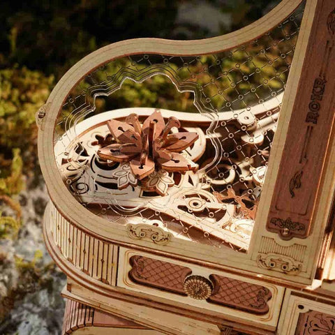 Magic Piano Mechanical Music Box 3D Wooden Puzzle AMK81