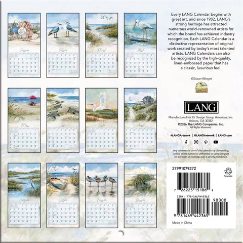 back coastal shore, 2027 Mini Wall Calendars 2799107