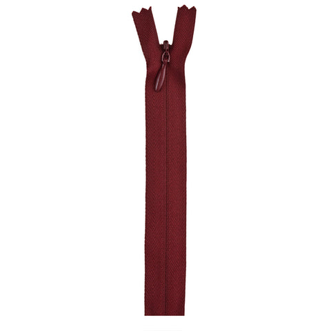 Barberry red invisible zipper