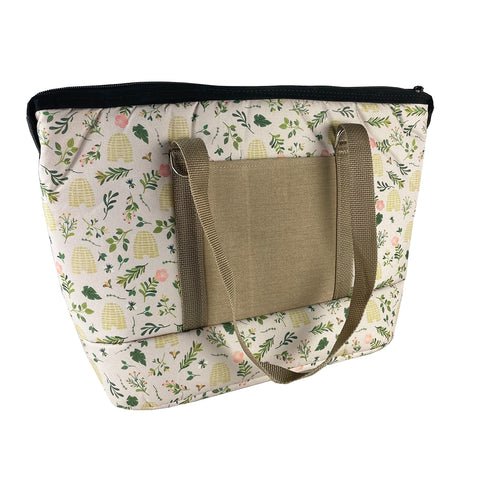 Roni Bag insulated shopping tote bag in beehive print