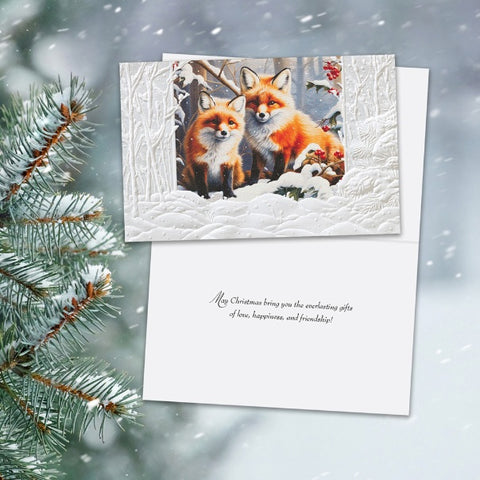 Pumpernickel Press Best Friends' First Winter Christmas card & envelope