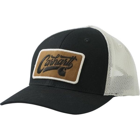 black, Children's Twill Trucker Hat CB5802
