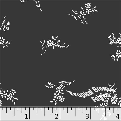 black, Nubby Weave Poly Cotton Dress Fabric 6311