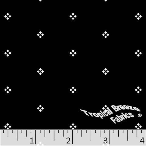 black, Standard Weave Poly Cotton Dress Fabric 6283