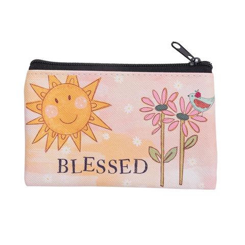 Divinity Boutique Coin Purse saying Blessed