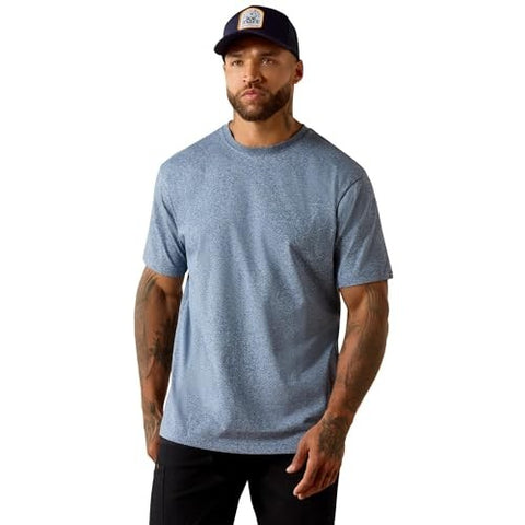 blue heather, Men's Rebar Cotton Strong Standard T-Shirt 1007