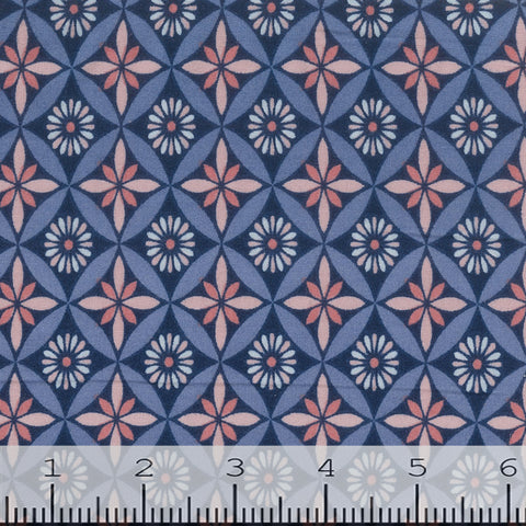 blue. DTY Brushed Pattern Print Fabric FA1611