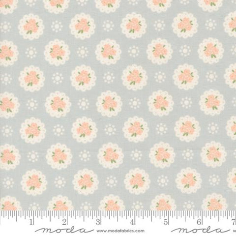 blue, Handmade Sweetness Collection Doily Floral Cotton Fabric 31792