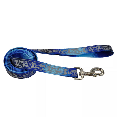 Blue Multi Bone dog leash