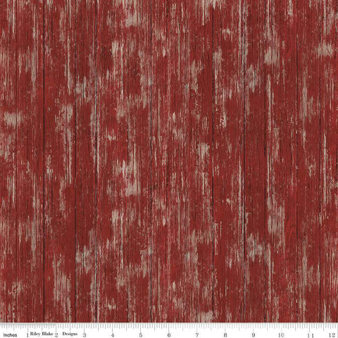 Burgundy, Covered Bridges in Spring Collection Barn Wood Cotton Fabric CD15825