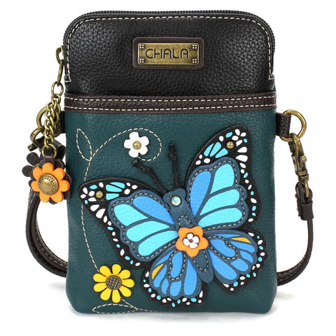 blue butterfly, Cellphone Crossbody Bags 827