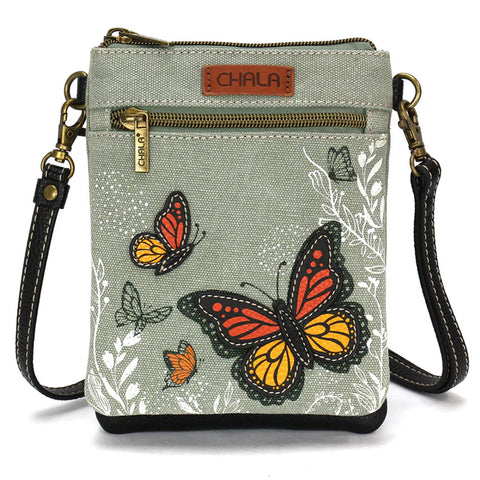 butterfly, Double Pocket Crossbody Bag 928