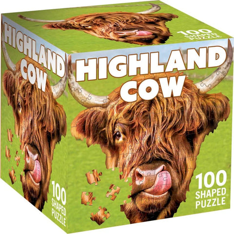 Highland Cow 100 Piece Shaped Jigsaw Puzzle 12616