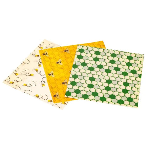 Eco-Friendly 3-pc Beeswax Food Wraps 70032  displayed