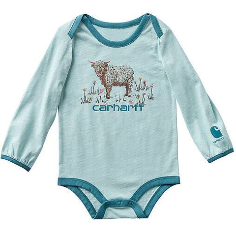 Girls' Long-Sleeve Cow Bodysuit CA7229
