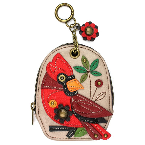 cardinal, Mini Coin Purse Keychains 638