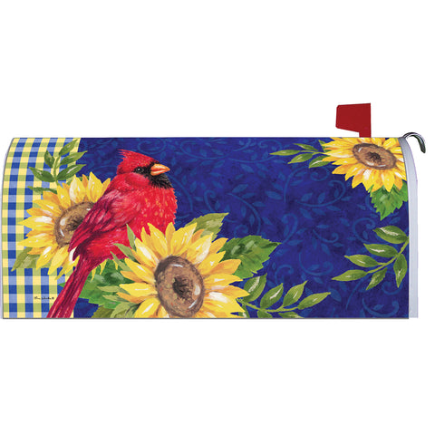 Cardinal & Sunflowers mailbox makeover