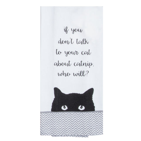 Cat tea towel