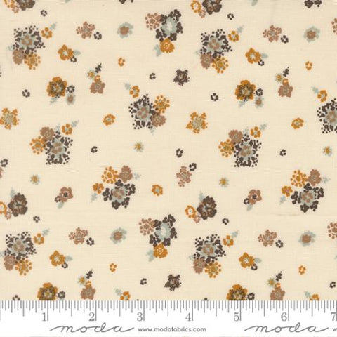 cream, Wellspring Collection Small Floral Cotton Fabric 45675
